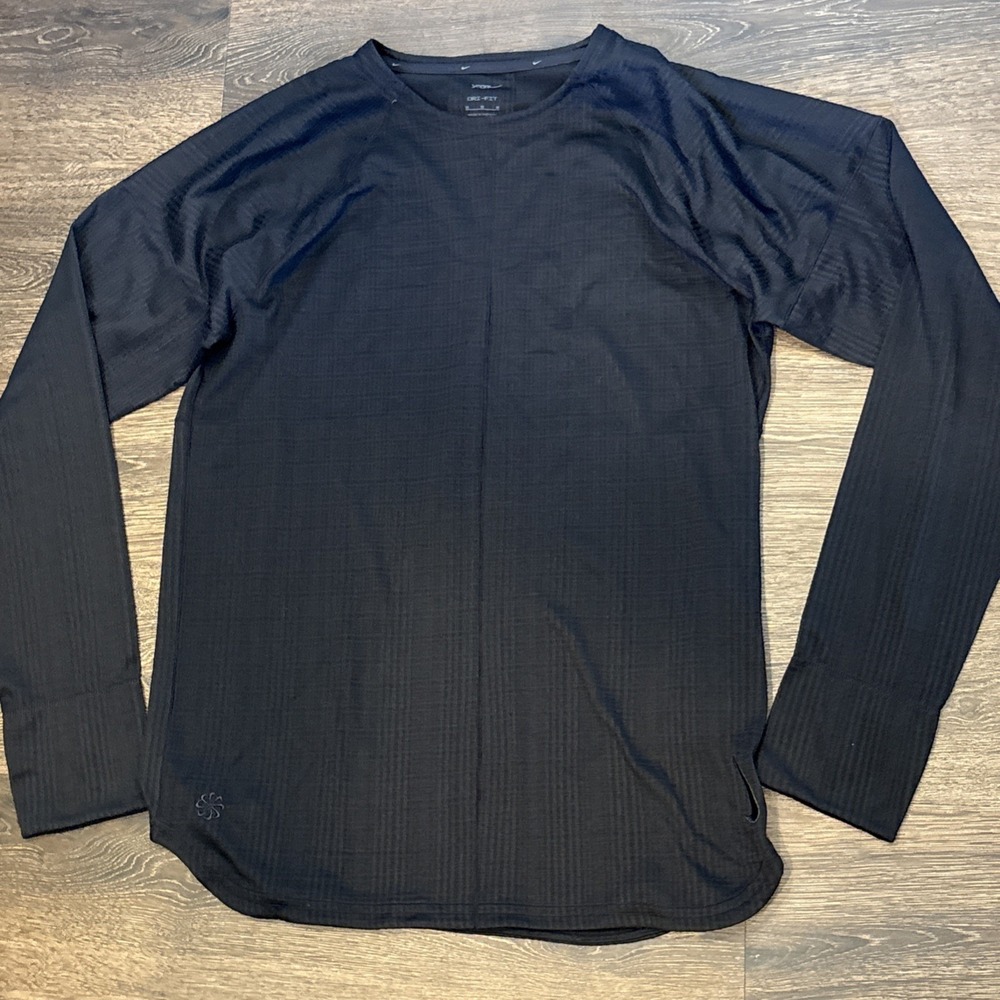 Nike Dri-Fit Yoga Long Sleeve Shirt Training Top Men's Size M FB7775 Black NWT